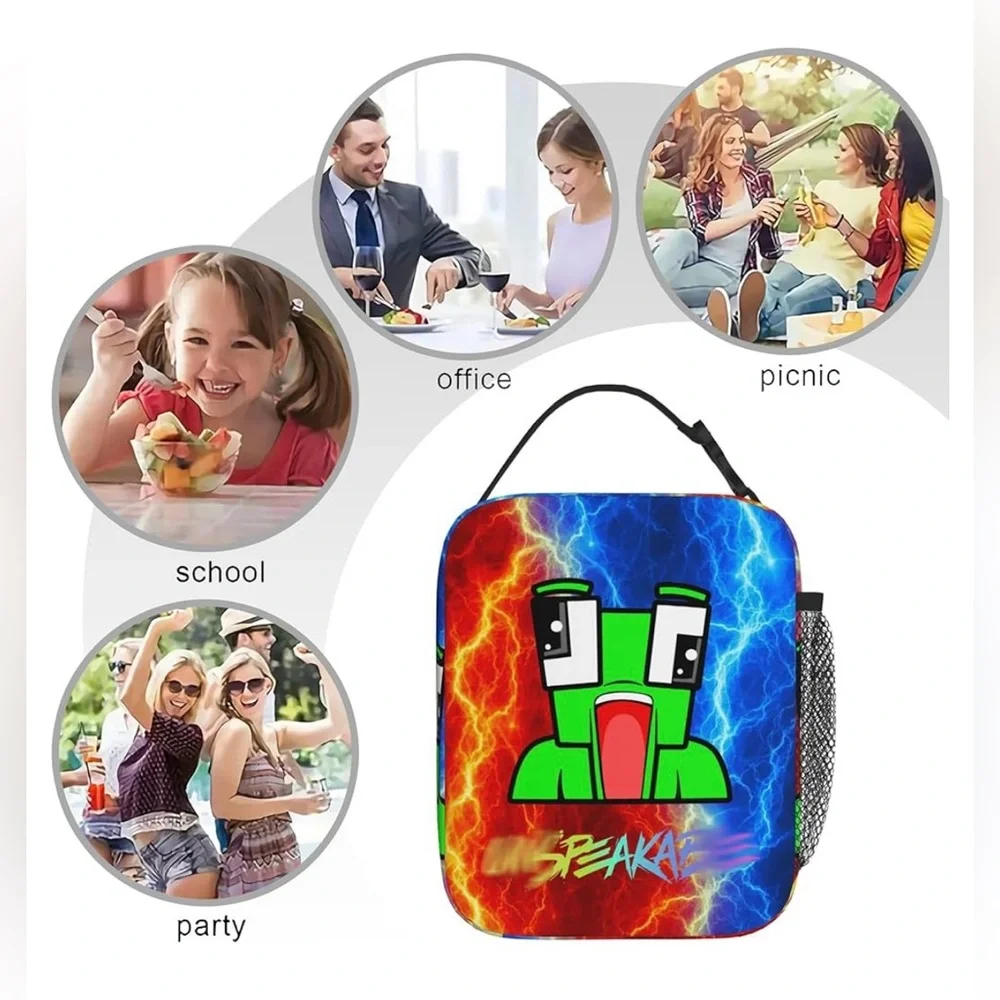MOHABAHU Portable Lunch Bag Insulated Reusable Lunch Box Anime